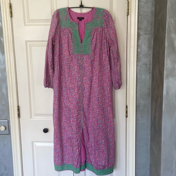 J CREW re-imagined line XS Lounging Cotton Caftan - Picture 2 of 8